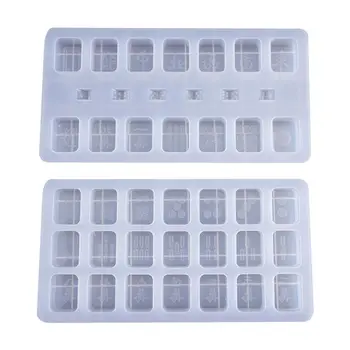 

DIY Crystal Epoxy Mould High Mirror Creativ Mahjong Shape Silicone Mold