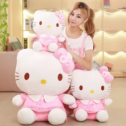 Almohada de gato Kawaii de 60cm, juguete de peluche de Hello Kittyy, muñecos de gato, figuras de Anime, juguetes para niños, regalos de cumpleaños para bebés