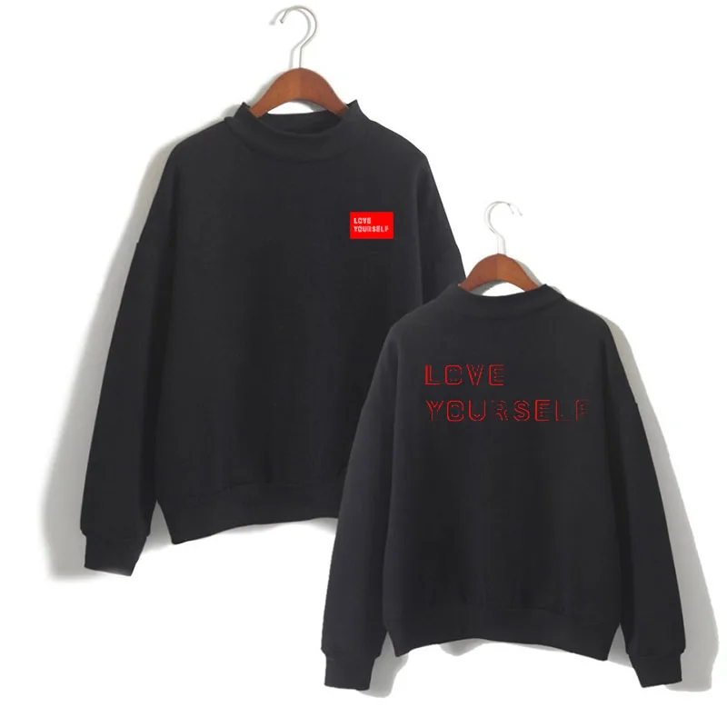 Sweatshirt01 Корея Харадзюку kpop Love Yourself толстовки без рукавов Верхняя одежда хип-хоп для женщин и мужчин водолазка новая DNA K-pop одежда - Цвет: Sweatshirt01