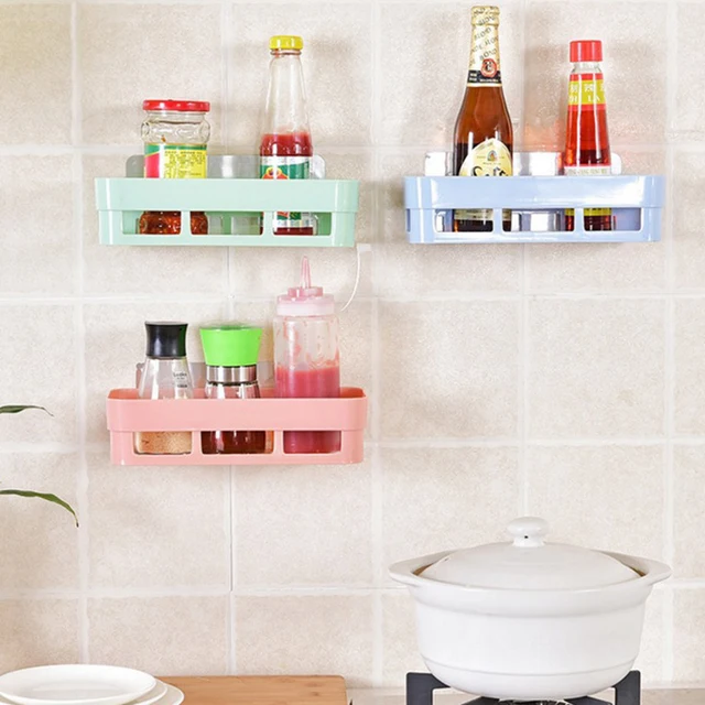 Brand: FlexiStore Type: Suction Mounted Bathroom Shelf Specs: Plastic,  Multifunctional, Corner Holder Keywords: Storage Organizer, Bathroom  Accessories Key Points: Space Saving, Easy To Install Main Features: Multi  Tiered Shelves, Drainage Holes Scope