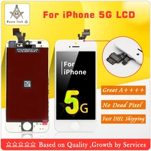 10 шт/лот Tianma конкурентоспособное отличное качество ЖК-дисплей для iPhone 5 5G экран без битых пикселей отличное обслуживание DHL