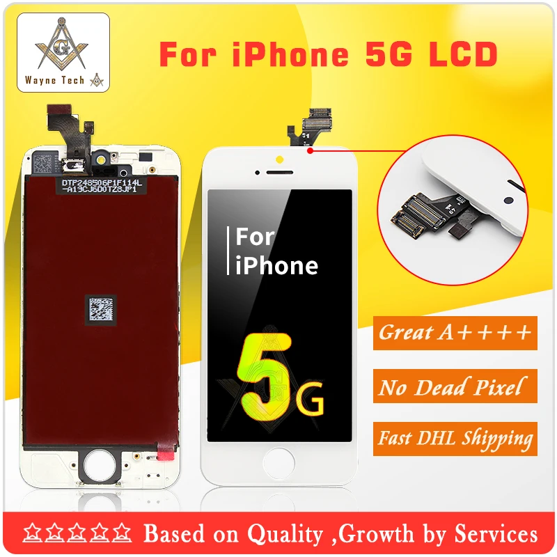 10 шт./лот Tianma конкурентоспособный ЖК-дисплей отличного качества для iPhone 5 5G экран