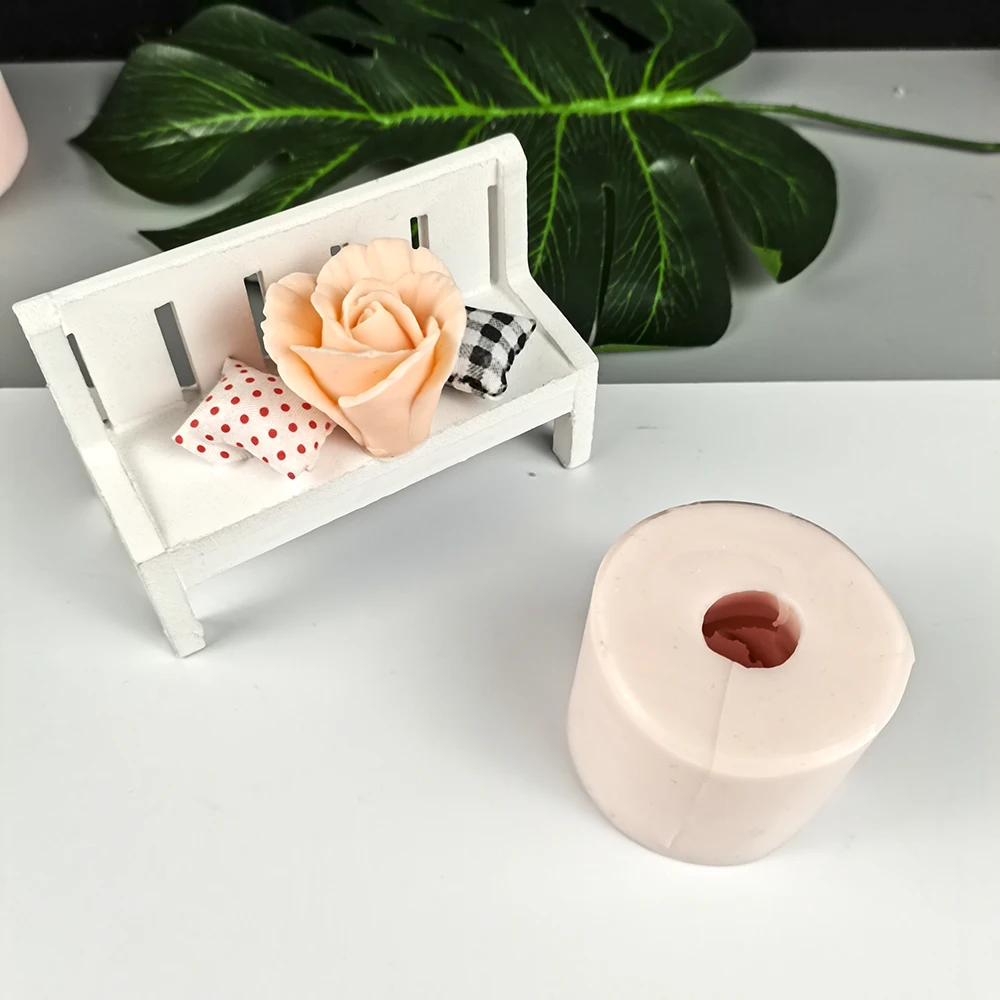 Silicone Mold HC0323 PRZY Mini Flower Bouquet Rose Mold Mold Silicones Beautiful Peony Soap Candle Moulds Clay Resin Moulds