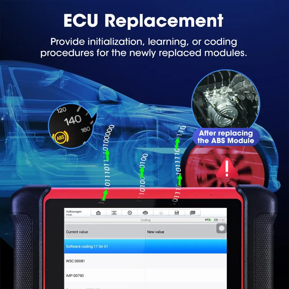Autel MaxiCom MK906BT Diagnostic Tool Advanced OBD2 Scanner Bluetooth Wireless Automotivo Tools ECU Coding PK MS906BT MS908S