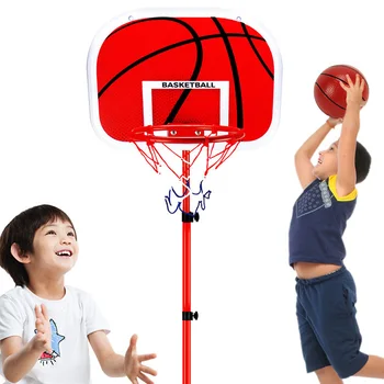 

1.65m Family Game Funny Portable Indoor Outdoor Sports Basketball Stand Toy Set For Kids Gift Adjustable Height Inflatable Ball