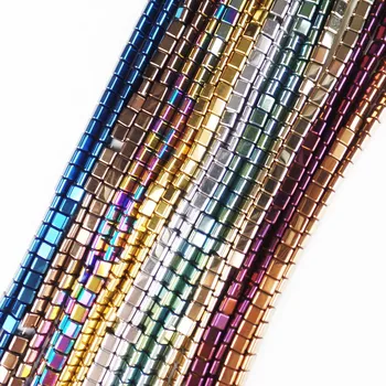 

3x3mm Mixed Color Hematite Triangular Prism Loose Bead 15.5 Inch 534TS