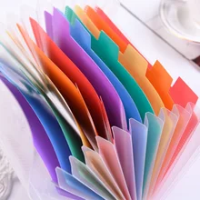 13 Grids A6 Document Bag Cute Rainbow Color Mini Bill Receipt File Bag Pouch Folder Organizer File Holder Office Supply