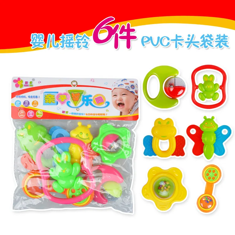 Костюм-погремушка для новорожденных 0-1 лет, 6 штук, Детская ENLIGHTEN игрушка, комбинация погремушек