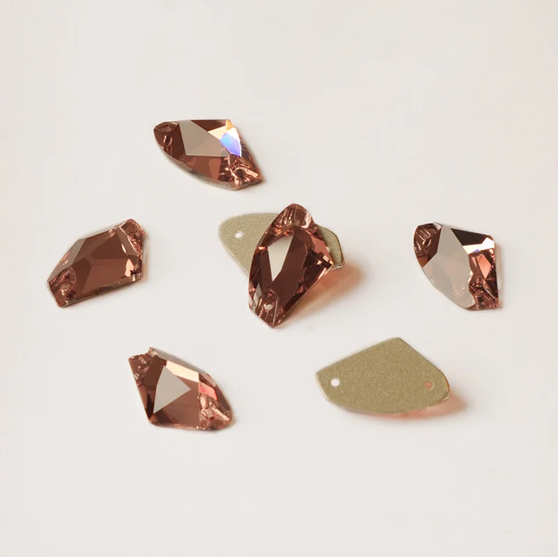 Light Smoked Topaz Галактические стеклянные стразы кристаллический элемент AB фуксия изумруд пришивные стразы блестящие стразы для украшения для одежды украшения - Цвет: Light Smoked Topaz
