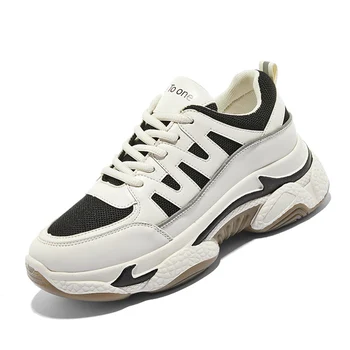 

New Stylish Women Running Shoes Height Increasing 6.5 CM Breathable Female Outdoor Sport Shoes Light Sneakers