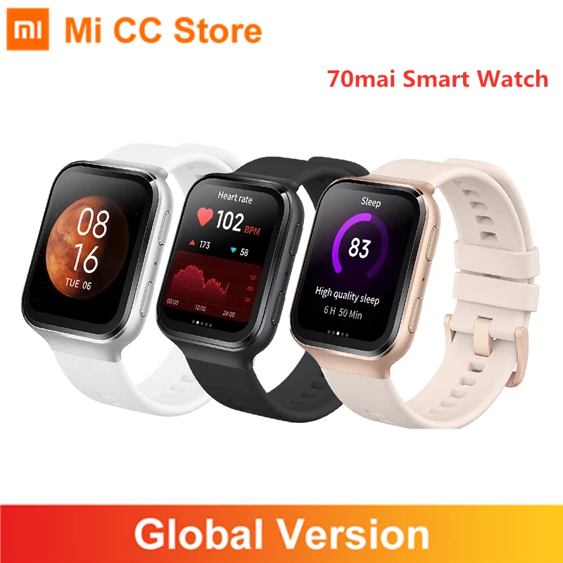 Permalink to 70mai Smart Watch GPS Sport Heart Rate Monitor 5ATM Waterproof Bluetooth-compatible 70 mai Saphir Smartwatch APP Call Reminder