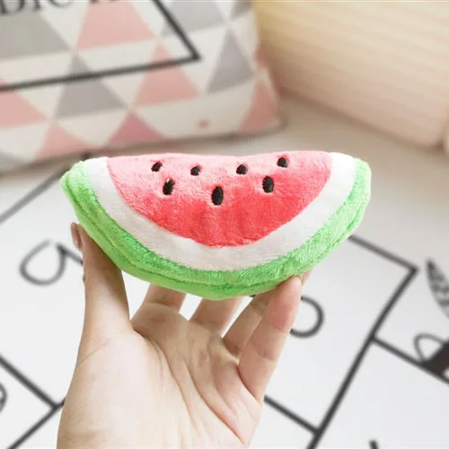 Vegetables 5 Chew Play Toys Pet Squeaky Puppy Chew Squeaker Quack Sound Doll Toy Creative Simulation Donut Pet Supplies Dog Toys PT017-yikuai