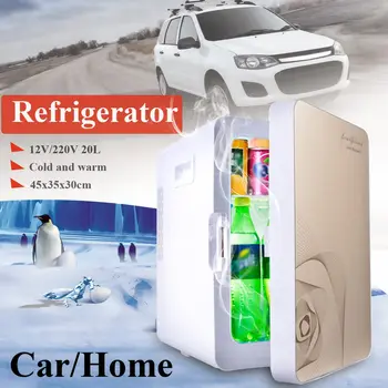 

Autoleader 20L Portable Car Home Use Mini Refrigerator Cooler Warmer Dual-use Fridge Box Temperature Control 12V/220V