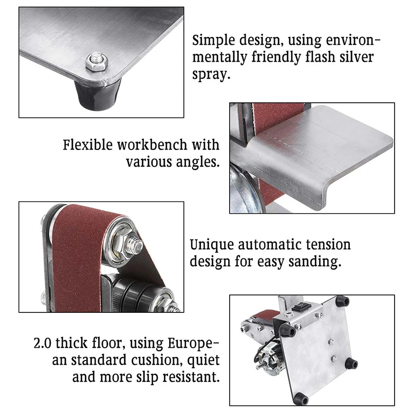 350 Вт мини электрический ленточный станок, шлифовальный станок, абразивные ленты, шлифовальный станок, сделай сам, для полировки кромок