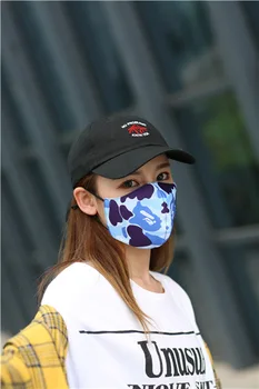 

Masks new color printing camouflage stitching face mouth mask Reusable Dustproof, smog and pollution prevention Comfortable