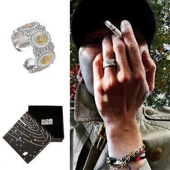 

KPOP G-Dragon INS Daisy Flower Metal Rings Peaceminusone Unisex Accessories b71
