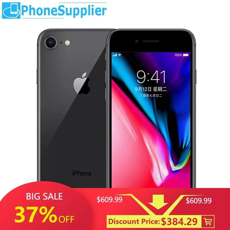 Смартфон Apple iPhone 8 4G LTE 4 7 inch12MP камера 326ppi сенсорный экран A11 Hexa core iOS 11Touch ID мобильный