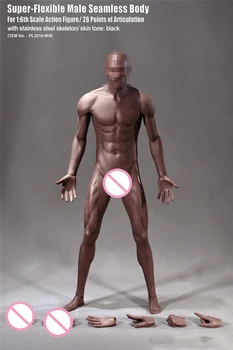 

1/6 SNEW TBLeague PL2018-M36b 33.5cm Black Skin Male Super Flexible Seamless Body With Stainless Skeleton for 12'' Action Figure