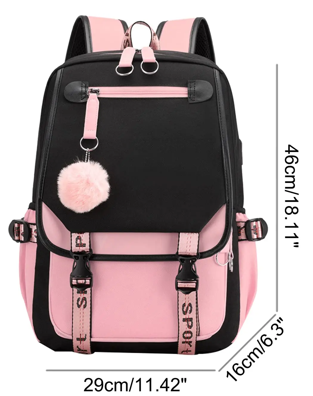 Goodern Anime Aphmau Backpack With Usb Charging Port Pink, Wholesale