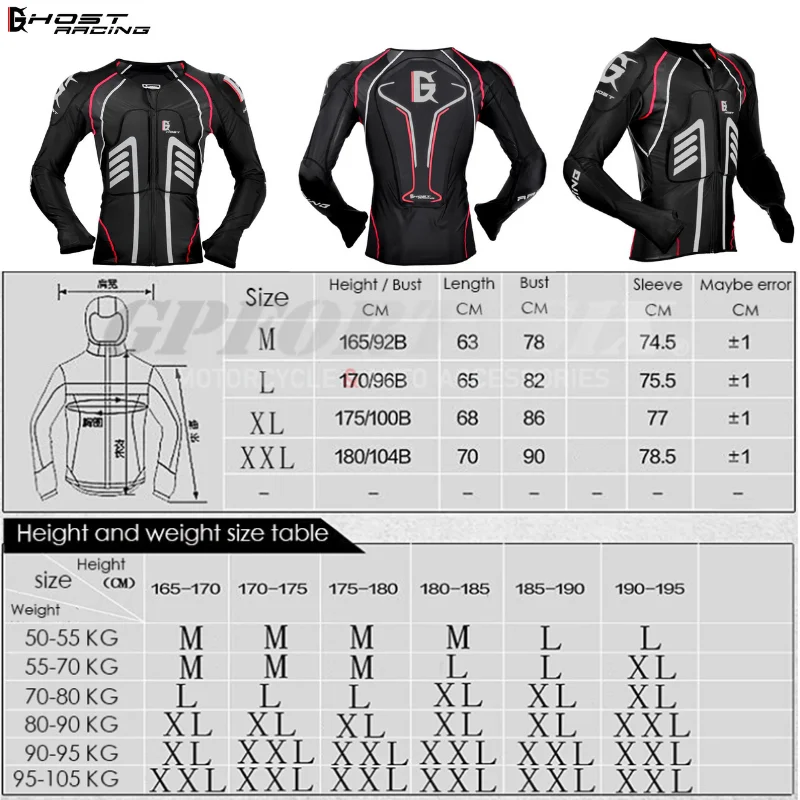 Motorcycle Riding Armor Clothes Moto Body Armor Motocross Jacket Protective Pants Men