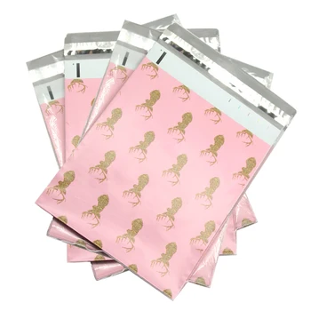 

100pcs Packing Storage Shipping Envelope Bag Self Seal Gift Packaging Christmas Deer Pattern Courier 10x13inch Poly Mailer Small