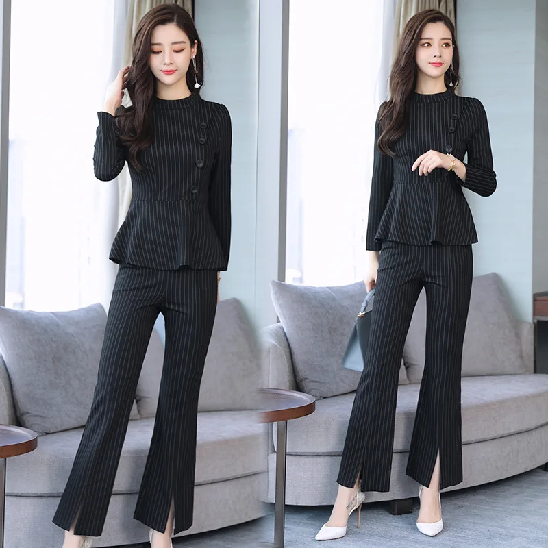 

Commuting Social WOMEN'S Suit Pants WOMEN'S Dress Handsome BF Fashion Short Significantly Higher Early Autumn Two-Piece Set