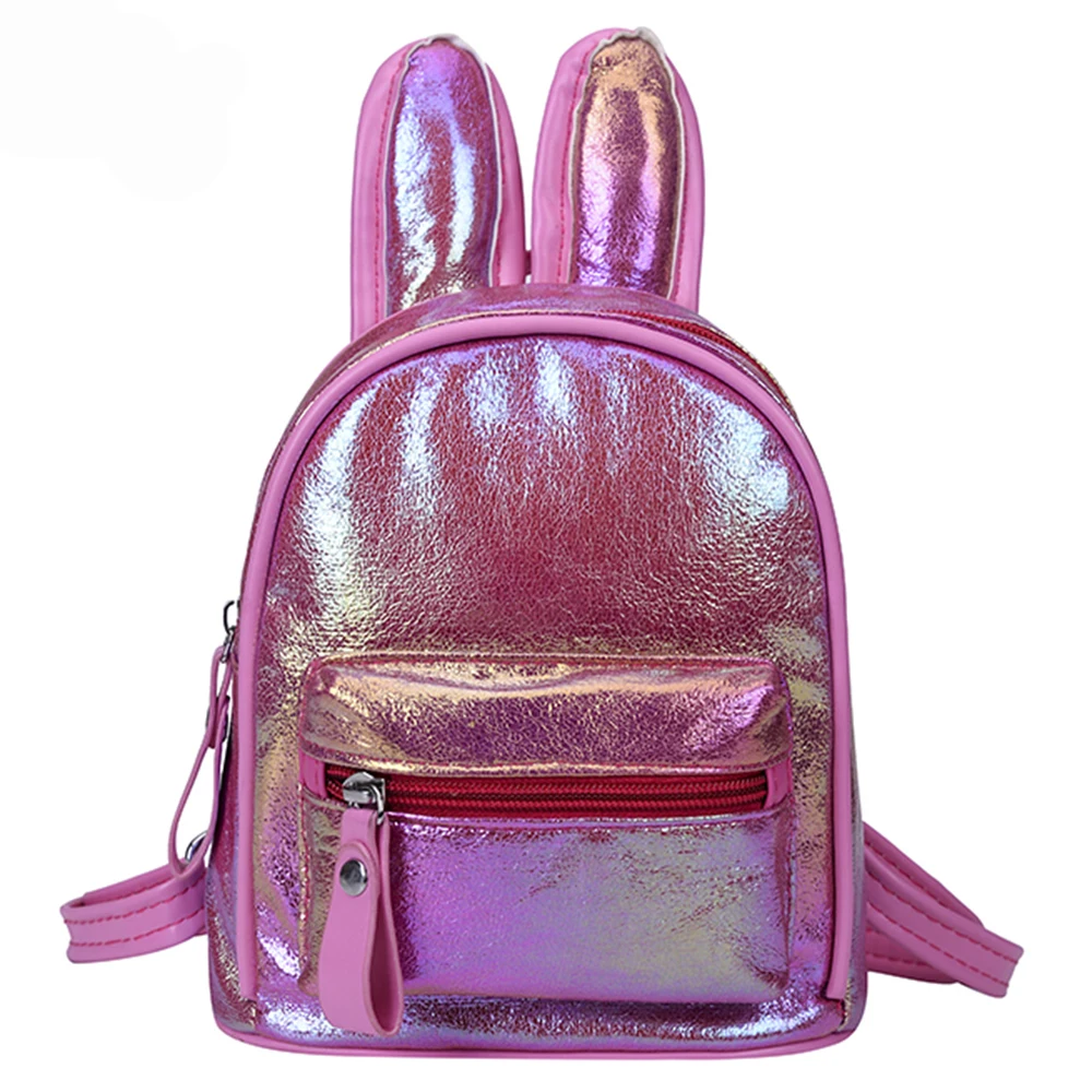 Маленькая сумка для книг, водонепроницаемая дизайнерская детская сумка, сумка на плечо, ранец для детей, уши кролика, милый школьный рюкзак для путешествий, износостойкий однотонный рюкзак