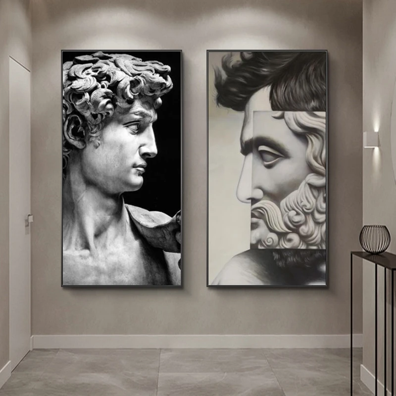 

Portrait of David Sculpture Canvas Art Posters And Prints Wall Decor Art Pictures David Art Paintings on the Wall Home Decor