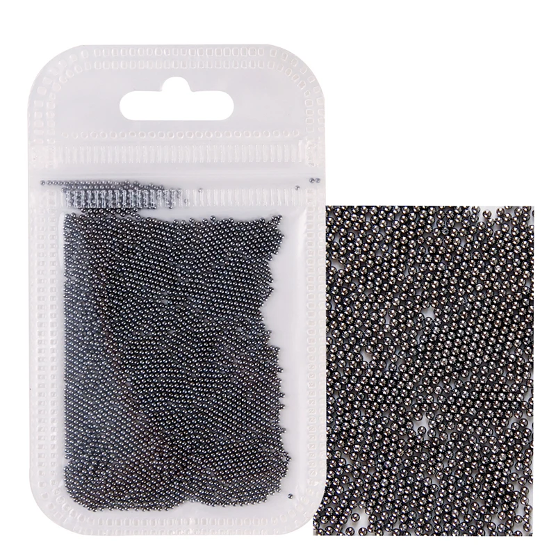 1 Packung 0,6-2,0mm Nagelkunst-Kaviarperlen 10g Strass für Mikro-Stahlkugeln 3D-Dekorationen UV-Gel Acryl-Tips – Detail 5