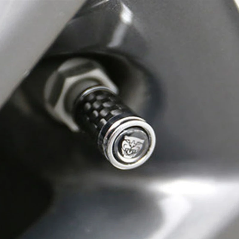 Car Valve Cock Protection Cover Wheel Exterior Decoration 3D Metal For Jaguar F-PACE XE XF XJ F-TYP