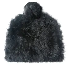 Женская Зимняя шерстяная шапка с помпоном зимняя шапочка Женская шапка шапки из натурального меха шапка женская толстая шапка Skullies Beanies