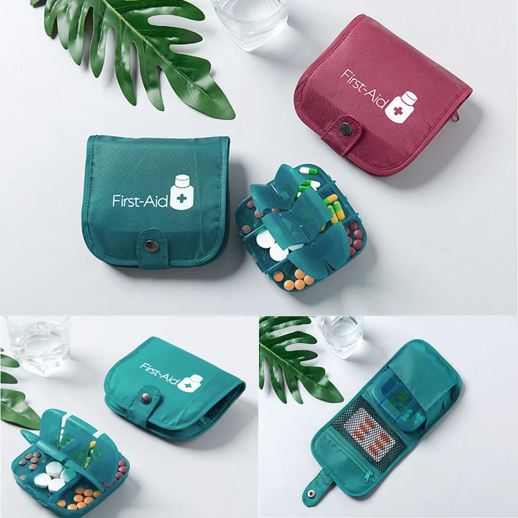 

Travel Pill Box Medicine Box Holder Storage Organizer Container Case Pill Splitters Pill Holder Tablet Storage Vitamin Dispenser