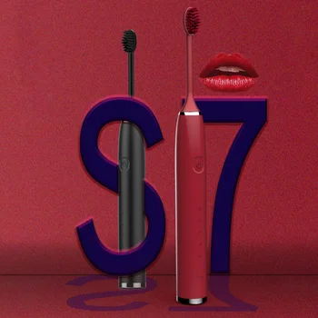 

Powerful Ultrasonic Electric Toothbrush S7 Sonic Wave Whitening Waterproof Brush Rechargeable Teeth Brush Replacement Heads Set