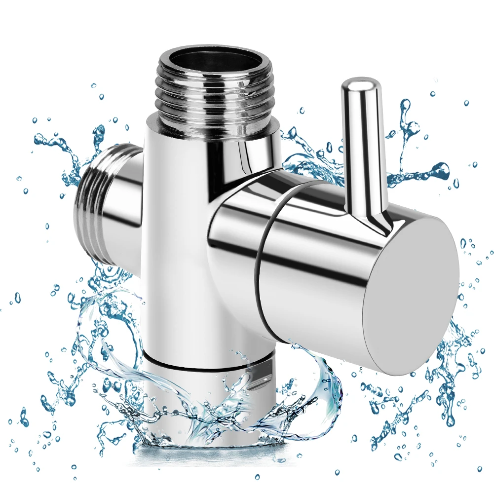 3 Way Diverter Valve Water Separator Shower Tee Adapter Adjustable Shower  N2N7 