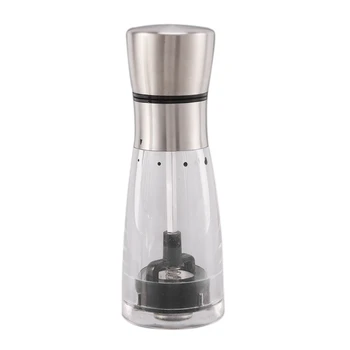 

2Pcs/Set Pepper Sea Salt Grinder Manual Kitchen Spice Mill 5 Gear Position Adjustable Pepper Mill Porcelain Grinding Mills