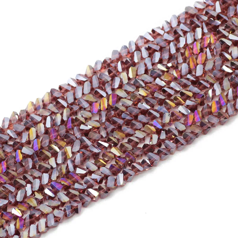 Tetrahedron Triangle Austrian Crystal 85-110pcs Charms Glass Loose Beads For Jewelry Necklace Bracelets Making DIY Accessories