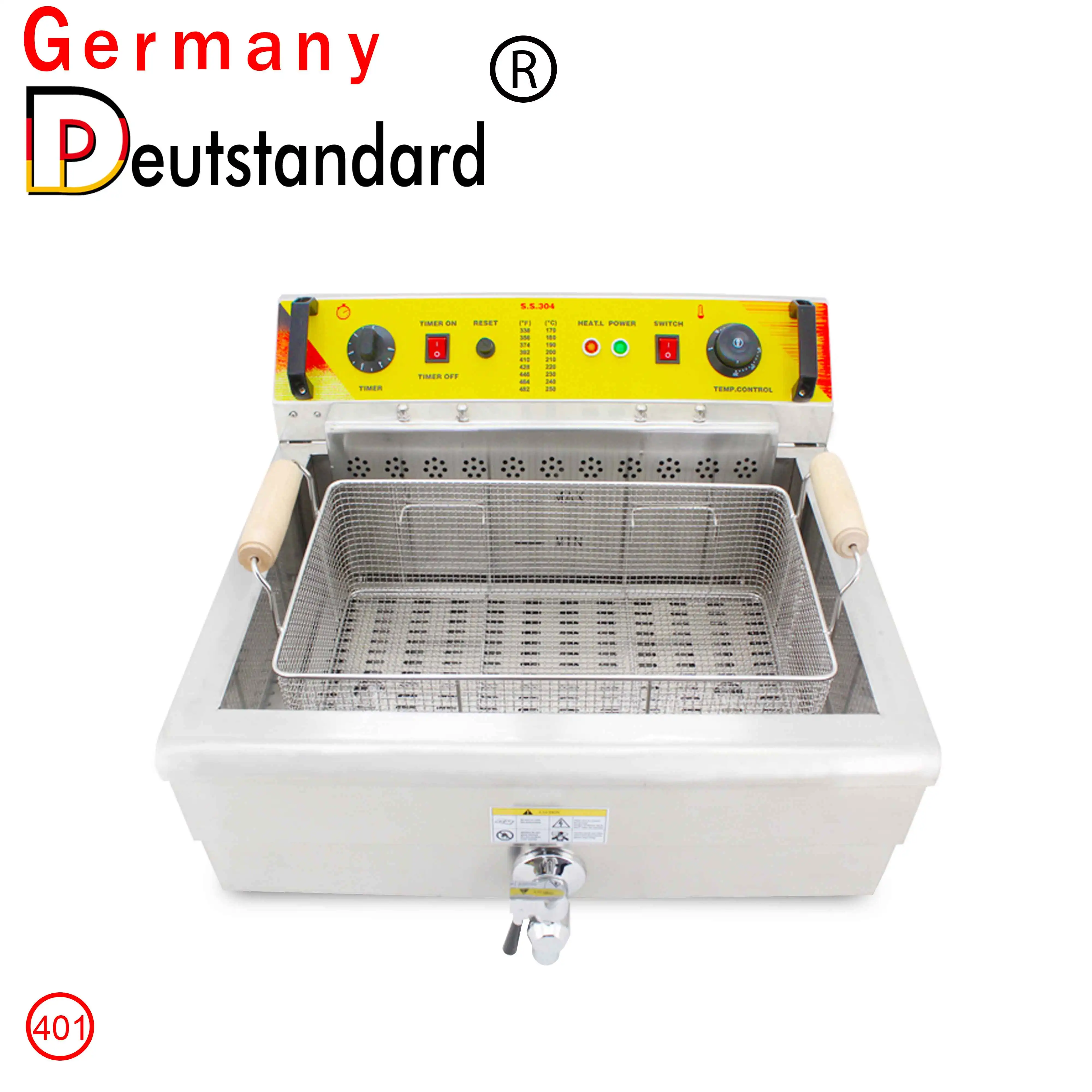 easy operation chicken chips 2 tank 4 basket used gas electric deep frying machine industrial fryer 25L Stainless Steel Electric Deep Fryers Oil Frying Basket Fritteuse Pot Machine For French Fries Chicken Chips With One Basket