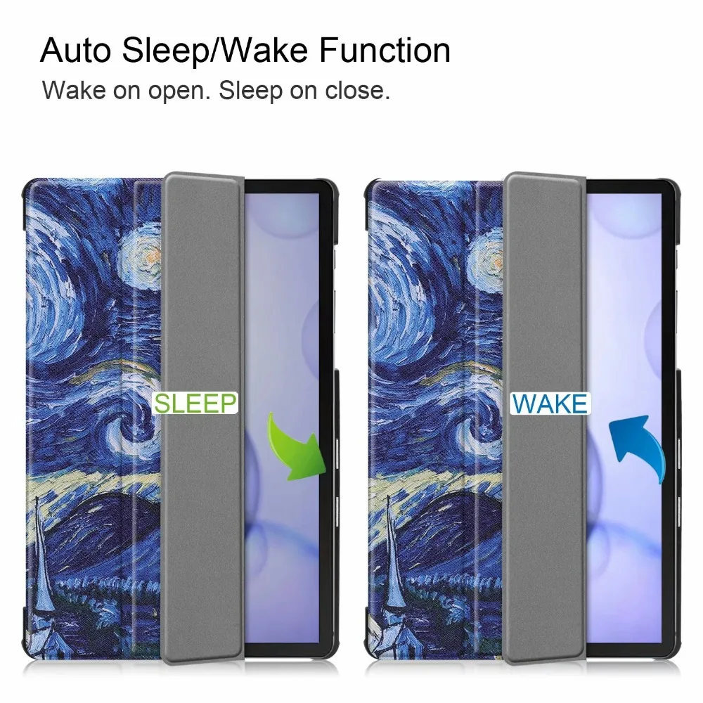 3 Folio Тонкий чехол из искусственной кожи для samsung Galaxy Tab S6 10,5 SM-T860 SM-T865 10," Подставка для планшета Galaxy Tab S6 10,5