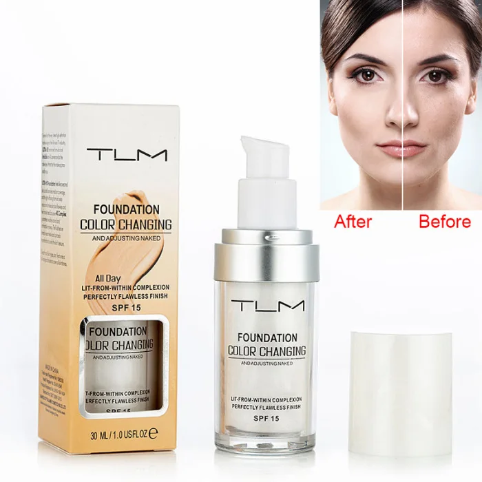 Горячая температура цвет меняющий тональный крем увлажняющий макияж основа покрытие для женщин полное покрытие лицо Косметика Т6