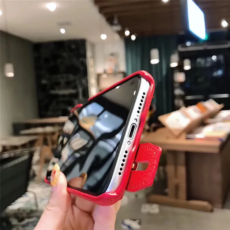 Кожаный чехол Tikitaka с ремешком на запястье и отделением для карт для iPhone11Pro Max XR XS Max чехол-подставка из зернистой кожи для iPhone 8 6S 6 7 Plus