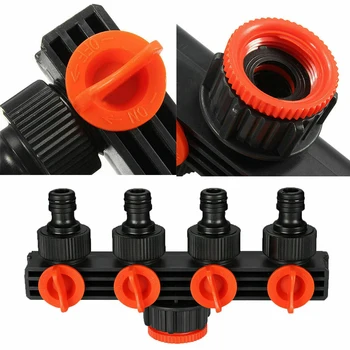 

Universal 4 Way Household Garden Water Separator Hose Pipe Splitter Valve Quick Connector Adapter For Irrigation Durable