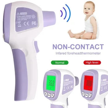 

LCD IR Non-Contact Forehead Thermometer Digital Infrared Body Temporal Thermometer Meter with Fever Alarm термометр уличный