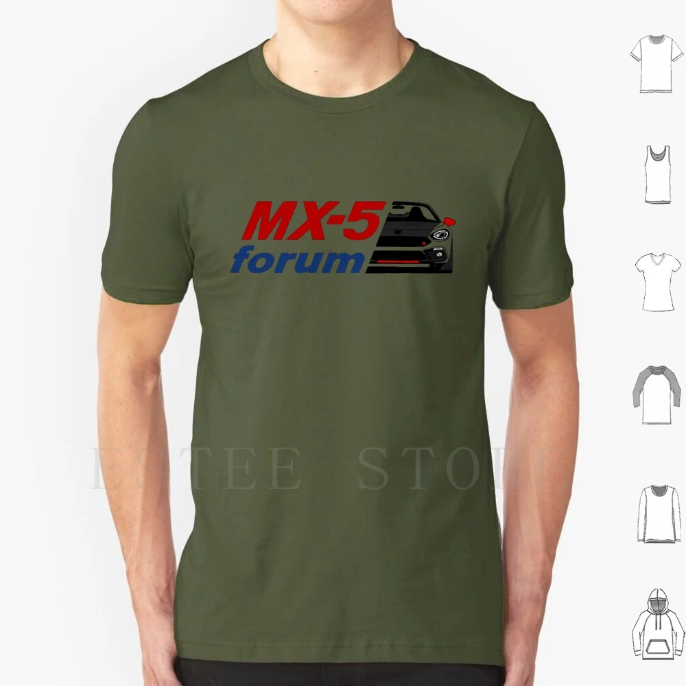 Mx5-Forum 124 Spider Logo Rosso Blu Nero T Shirt Uomo Cotone 6Xl Forum Club Goseatonius Goseantonio Jaagdesign Jaag Abarth