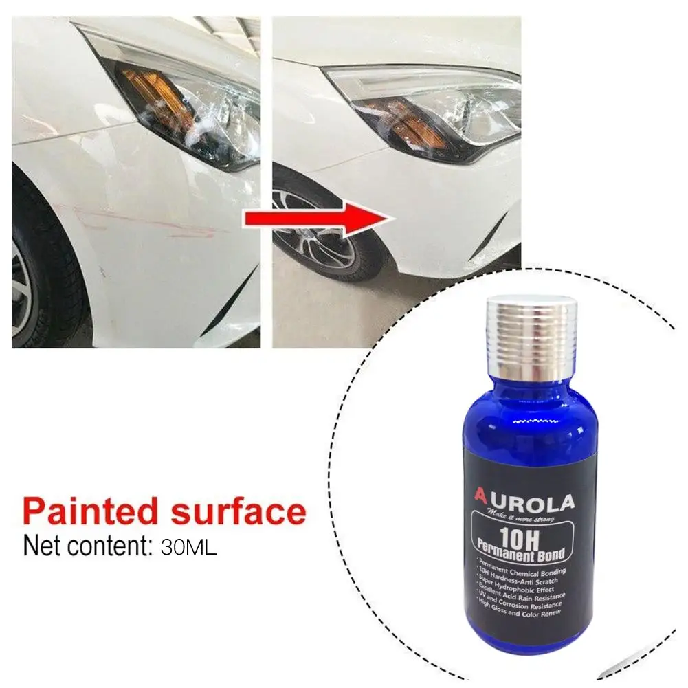 10H керамическое автомобильное покрытие автомобильный комплект, супер гидрофобное керамическое покрытие краска нано против царапин автомобильный протектор