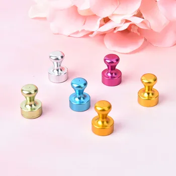 

6pcs Strong Colored Magnets DIY Whiteboard Random Color Magnetic Thumbtacks Neodymium Noticeboard Skittle Pin