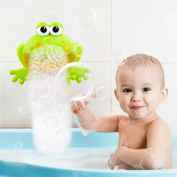 

Bubble Frog&Crabs Baby Bath Toy Bubble Maker Swimming Bathtub Soap Machine Toys for Children With Music Water Toy