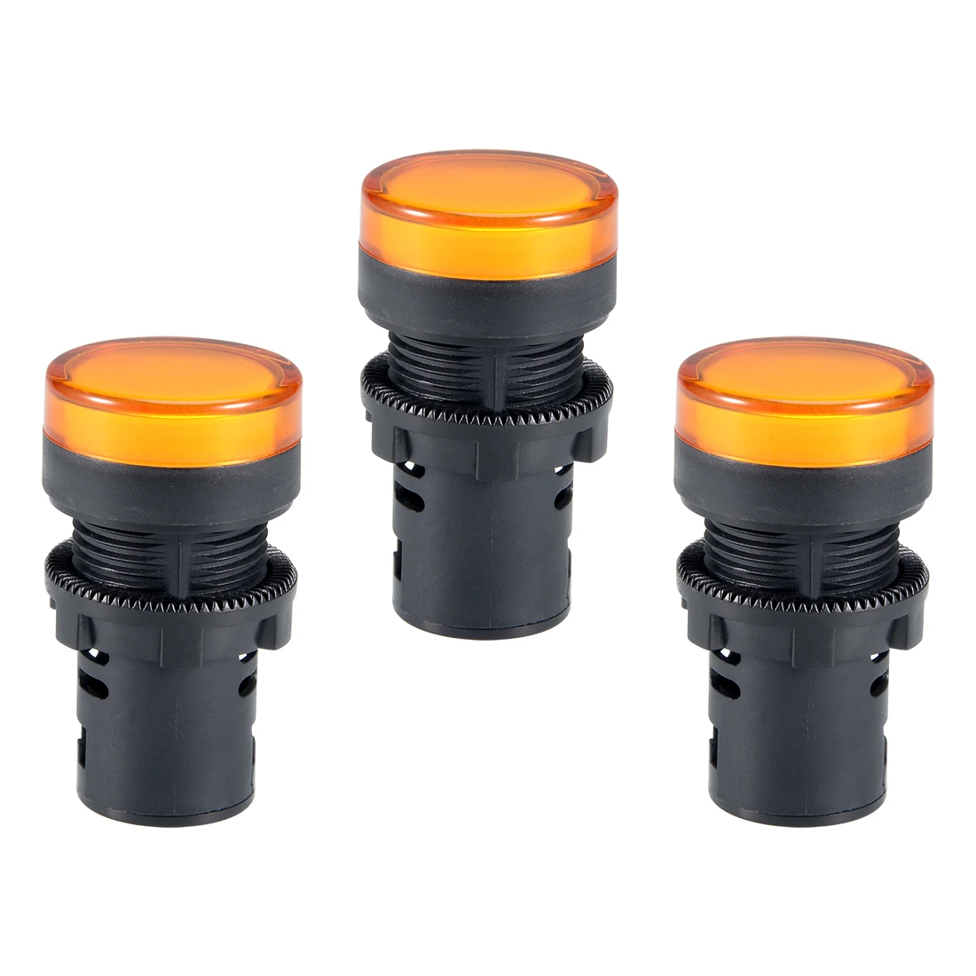 

uxcell Signal Lights AC/DC 24V, Yellow LED, Flush Panel Mount 7/8" 22mm, 3Pcs