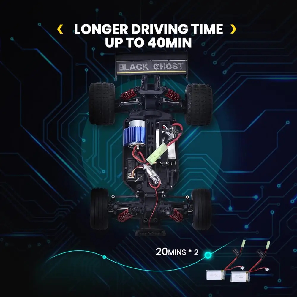 DEERC RC Cars 1:18 Scale 4WD All Terrain Off Road Stunt RC Drift Car 40KM/H High Speed Remote Control Car With 2 Batteries 40Min DEERC RC Cars 1:18 Scale 4WD All Terrain Off Road Stunt RC Drift Car 40KM/H High Speed Remote Control Car With 2 Batteries 40Min