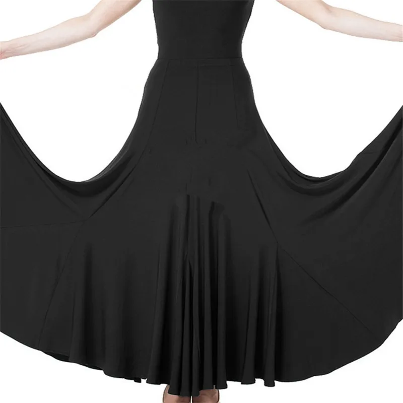 Black/red/blue/purple 4 colors flamenco skirts ballroom dance skirts women's ballroom standard waltz tango dance skirt
