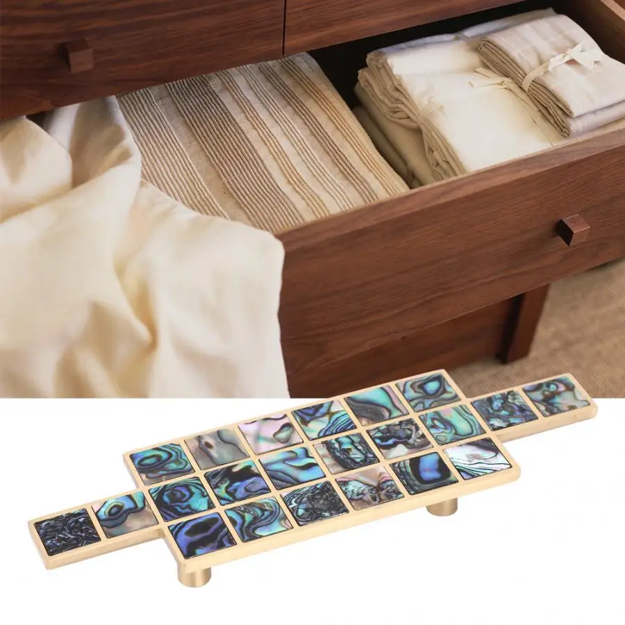 

Furniture Handles Natural Shell Solid Brass Cabinet Drawer Hardware Pulls furniture Accessories knob